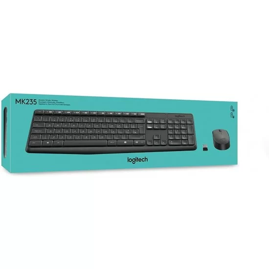 Keyboard mouse wireless logitech mk235
