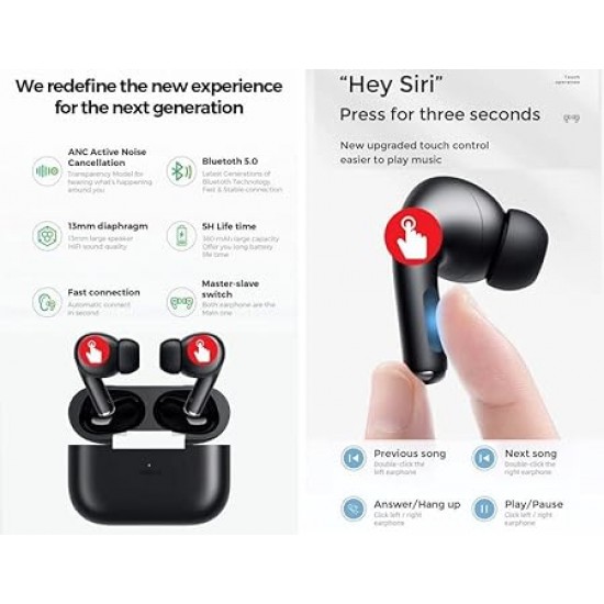 Airpods Joyroom Wireless Bluetooth Jr-T03S Pro Black