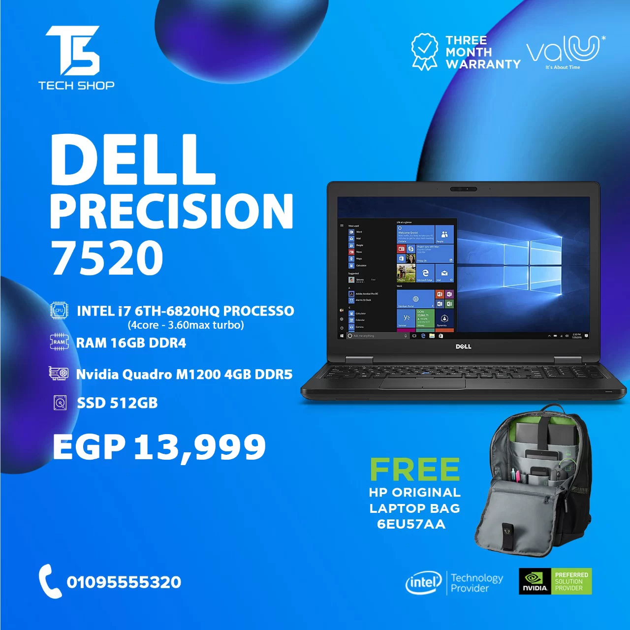Laptop Dell Precision 7520 15.6