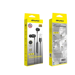 Headphone Mobile Wired Awei Type-C Tc-5 Headphone Mobile Wired Awei Type-C Tc-5