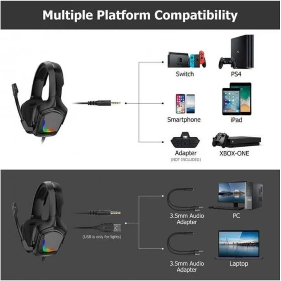 Headset Gaming Onikuma K20 Black Headset Gaming Onikuma K20 Black