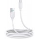 Cable Charger Mobile Joyroom 2.4A fast USB To Micro USB S-Um018A9 0.25m White