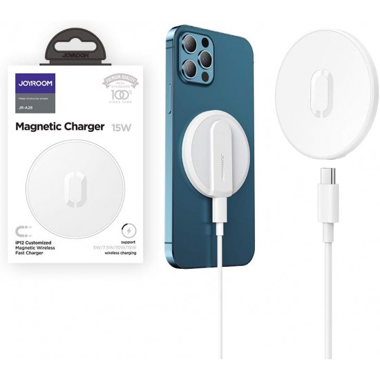 Charger Wireless Joyroom Ultra-Thin Magnetic Jr-A28 White