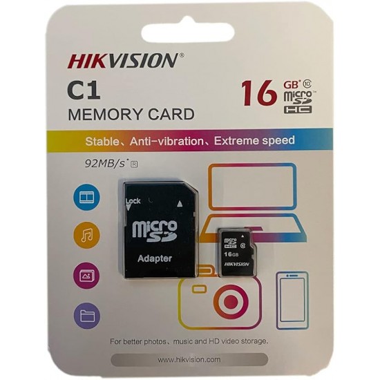 Card Memory Hikvision 16Gb Micro Sd With Adapter