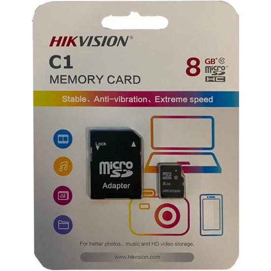 Card Memory Hikvision 8Gb Micro Sd With Adapter