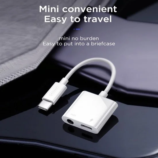 Convert Joyroom Type-C To 3.5Mm Audio + Pd Sh-C1 White