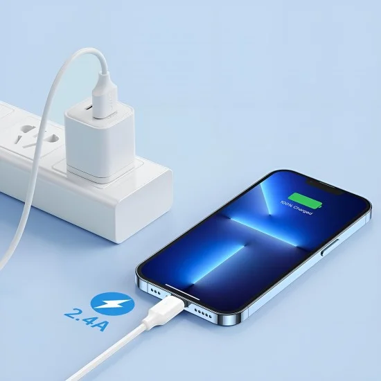 Cable Charger Mobile Joyroom 2.4A Fast Usb To Iphone S-UL012A9 1M White