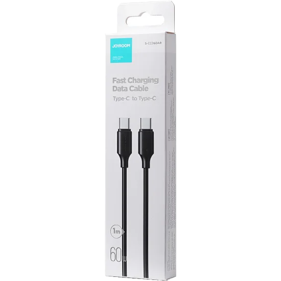 Cable Charger Mobile Joyroom Type-C To Type-C 60W S-CC060A9 1M Black