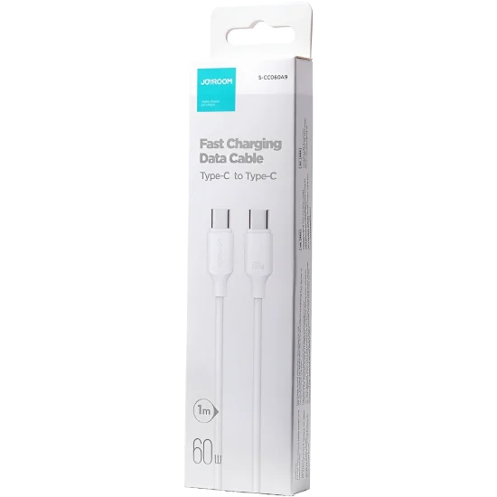 Cable Charger Mobile Joyroom Type-C To Type-C 60W S-CC060A9 1M White