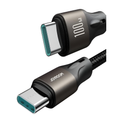 Cable Charger Mobile Joyroom Type-C To Type-C 100W SA25 1.2M Black Cable Charger Mobile Joyroom Type-C To Type-C 100W SA25 1.2M Black