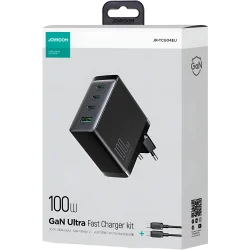 Charger Mobile Joyroom 3C1A 100W JR-TCG04 + Cable Type-C To Type - C 1.2M Black.