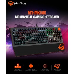 Keyboard Wired Meetion Gaming Blue Switch RGB MT-MK500 Black Keyboard Wired Meetion Gaming Blue Switch RGB MT-MK500 Black