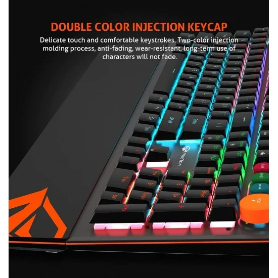 Keyboard Wired Meetion Gaming Blue Switch RGB MT-MK500 Black