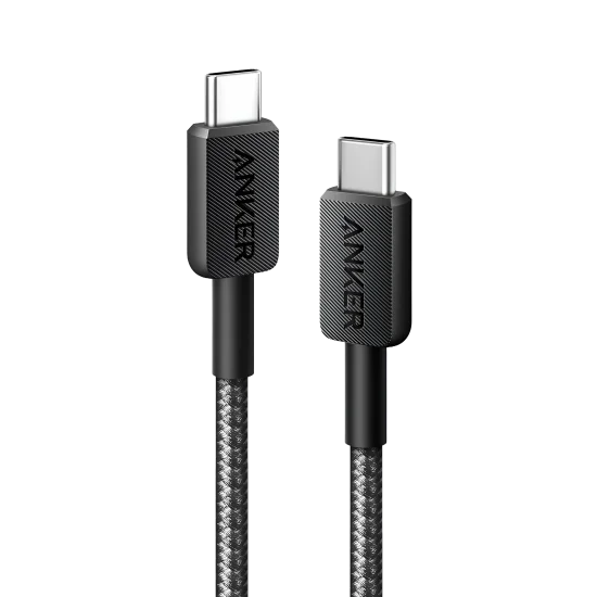Cable Charger Mobile Anker 322 Type-C To Type-C 6FT A81F6H11 1M Black