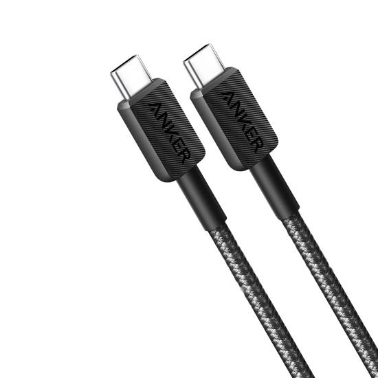 Cable Charger Mobile Anker 322 Type-C To Type-C 3FT A81F5H11 1M Black