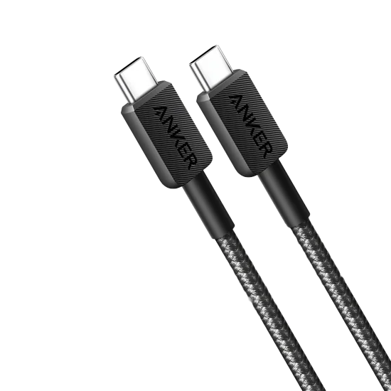 Cable Charger Mobile Anker 322 Type-C To Type-C 3FT A81F5H11 1M Black