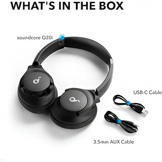 Headset Wireless Bluetooth Anker Soundcore Q20i