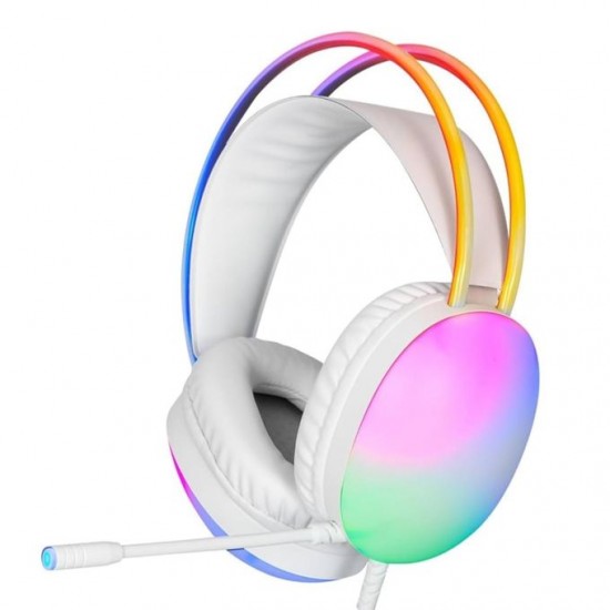 Headset Wired Wired KOMC RGB G520 White Headset Wired Wired KOMC RGB G520 White