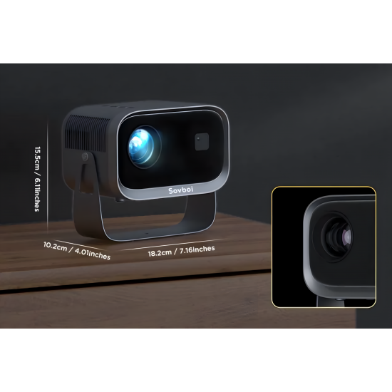 Projector Sovboi Vb6 Led 60000H Wifi , Bluetooth , Usb , Hdmi Projector Sovboi Vb6 Led 60000H Wifi , Bluetooth , Usb , Hdmi