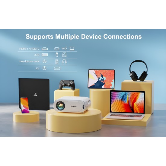 Projector Jimveo E30 Led 30000H Wifi , Bluetooth , Usb , Hdmi Projector Jimveo E30 Led 30000H Wifi , Bluetooth , Usb , Hdmi