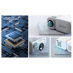 Projector Sovboi Vb1 100000H Led Wifi , Usb , Hdmi Projector Sovboi Vb1 100000H Led Wifi , Usb , Hdmi