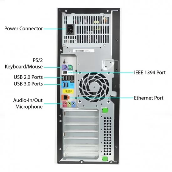 Pc Hp Z420 Workstation Intel Xeon Single Processor E51620 V1 Ram 8Gb Ddr3  Hdd 1Tb Graphic Card Nvidia Quadro 2000 1G Ddr5 Power 600W.