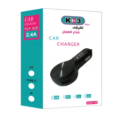 Charger Car K3 Pro Dual Usb With Cable Iphone T-50 Charger Car K3 Pro Dual Usb With Cable Iphone T-50