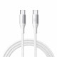 Cable Charger Mobile Joyroom 60w Fast Type-C To Type-C 1M S-A28 White Cable Charger Mobile Joyroom 60w Fast Type-C To Type-C 1M S-A28 White