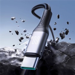 Cable Charger Mobile Joyroom 60w Fast Type-C To Type-C 2M S-A28 Black Cable Charger Mobile Joyroom 60w Fast Type-C To Type-C 2M S-A28 Black