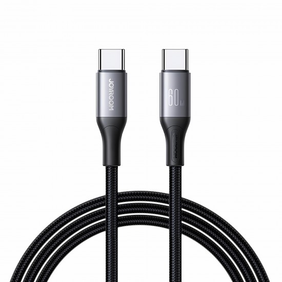 Cable Charger Mobile Joyroom 60w Fast Type-C To Type-C 2M S-A28 Black Cable Charger Mobile Joyroom 60w Fast Type-C To Type-C 2M S-A28 Black