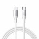 Cable Charger Mobile Joyroom 60w Fast Type-C To Type-C 2M S-A28 White Cable Charger Mobile Joyroom 60w Fast Type-C To Type-C 2M S-A28 White