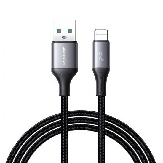 Cable Charger Mobile Joyroom 3A Fast USB To Iphone 1M S-A28 Black