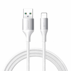 Cable Charger Mobile Joyroom 3A Fast USB To Iphone 2M S-A28 White Cable Charger Mobile Joyroom 3A Fast USB To Iphone 2M S-A28 White
