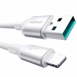 Cable Charger Mobile Joyroom 3A Fast USB To Iphone 2M S-A28 White Cable Charger Mobile Joyroom 3A Fast USB To Iphone 2M S-A28 White