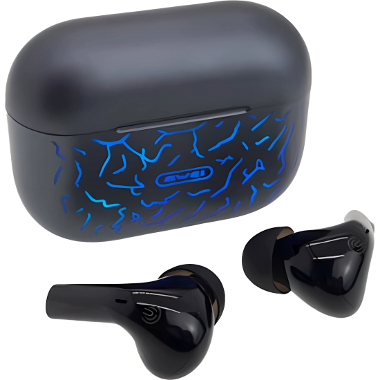 Airpods Awei Wireless Bluetooth T29 PRO BLue Light Black Airpods Awei Wireless Bluetooth T29 PRO BLue Light Black