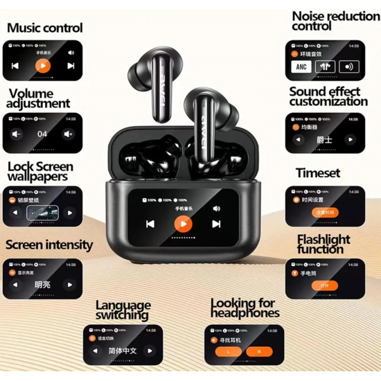 Airpods Awei Wireless Bluetooth T96 ANC Black Airpods Awei Wireless Bluetooth T96 ANC Black
