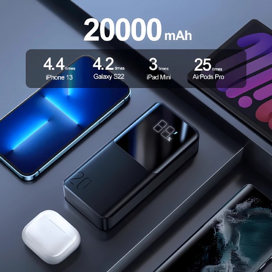 Power Bank Joyroom Digital Display 22.5W 20000Mah Jr-QP192 Black
