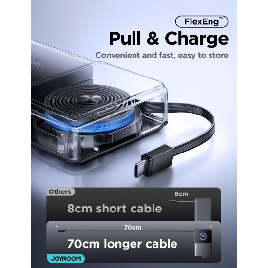 Power Bank Mobile Joyroom Mini 22.5W Retractable Cable 10000Mah JR-PR1 Black Power Bank Mobile Joyroom Mini 22.5W Retractable Cable 10000Mah JR-PR1 Black