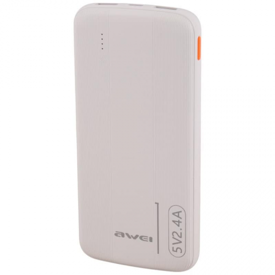 Power Bank Mobile AWEI 2.4A 10000Mah P20K White