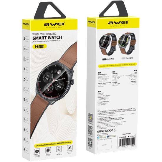 Smart Watch Awei Amoled H68 Black Smart Watch Awei Amoled H68 Black