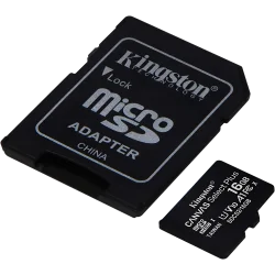 Card Memory Kingstone 16Gb Micro Sd With Adapter