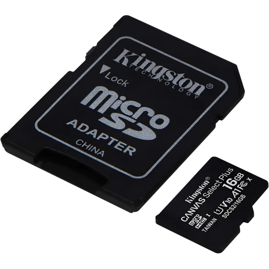 Card Memory Kingstone 16Gb Micro Sd With Adapter