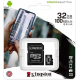 Card Memory Kingstone 32Gb Micro Sd With Adapter