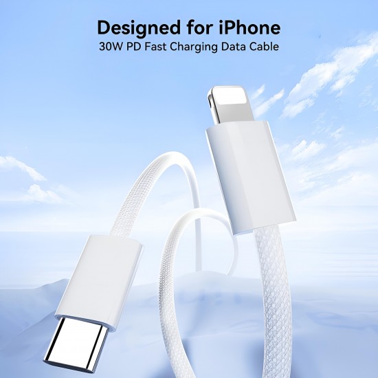 Cable Charger Mobile Joyroom PD 30W Fast Type-C To Iphone S-A45 1M White