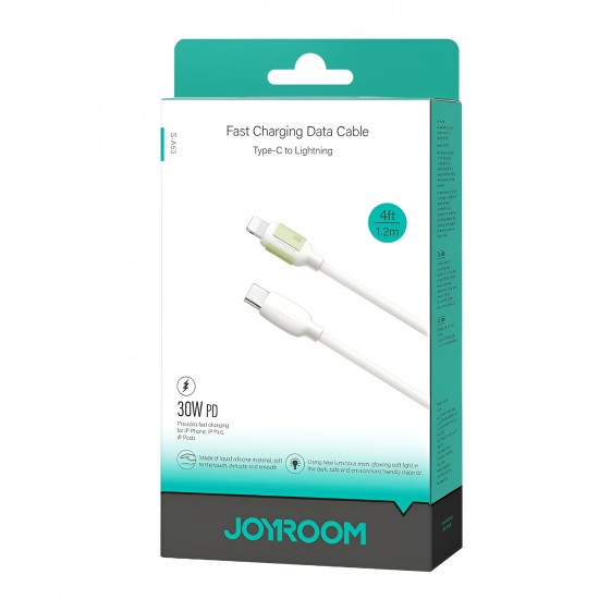 Cable Charger Mobile Joyroom PD 60W Fast Type-C To Iphone S-A53 1.2M Beige Cable Charger Mobile Joyroom PD 60W Fast Type-C To Iphone S-A53 1.2M Beige
