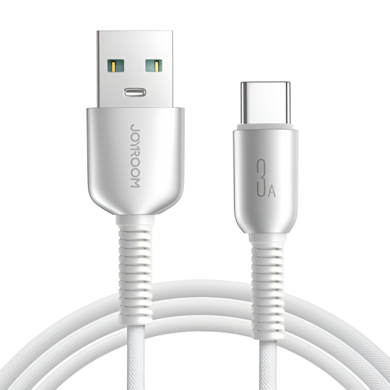 Cable Charger Mobile Joyroom 3A Fast USB TOType-C S-A51 1.2M Light Gray Cable Charger Mobile Joyroom 3A Fast USB TOType-C S-A51 1.2M Light Gray