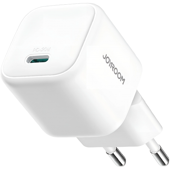 Charger Mobile Joyroom Type-C (PD) Gan Mini Charging 20W JR-TCG08 White Charger Mobile Joyroom Type-C (PD) Gan Mini Charging 20W JR-TCG08 White