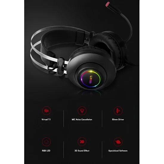 Headset Gaming ABKO With RGB LED N550ENC Headset Gaming ABKO With RGB LED N550ENC