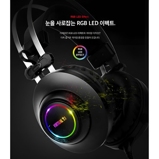 Headset Gaming ABKO With RGB LED N550ENC