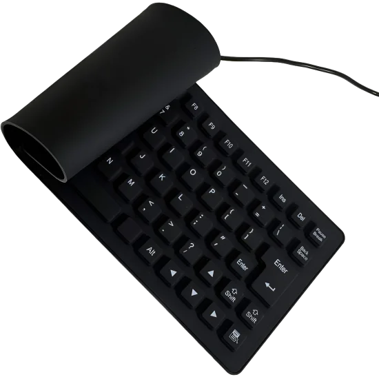 Keyboard Wired Waterproof Flexible Silicone Gel 85 Keys